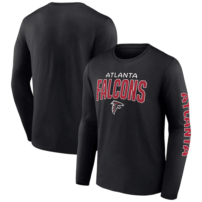 Men's Atlanta Falcons Black Go the Distance Long Sleeve T-Shirt